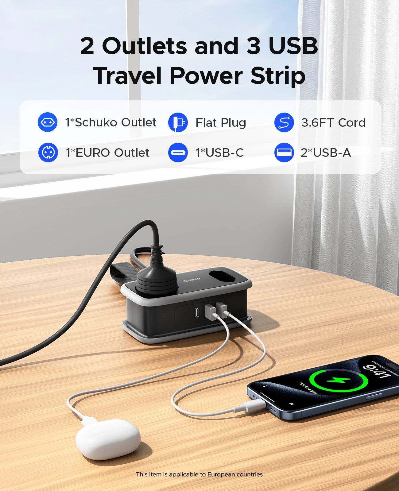 Orico™ Travel Power Strip 🔌