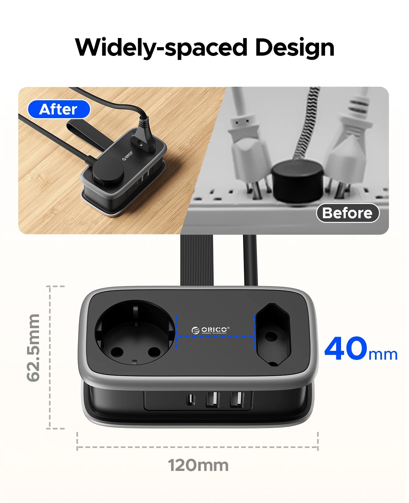 Orico™ Travel Power Strip 🔌